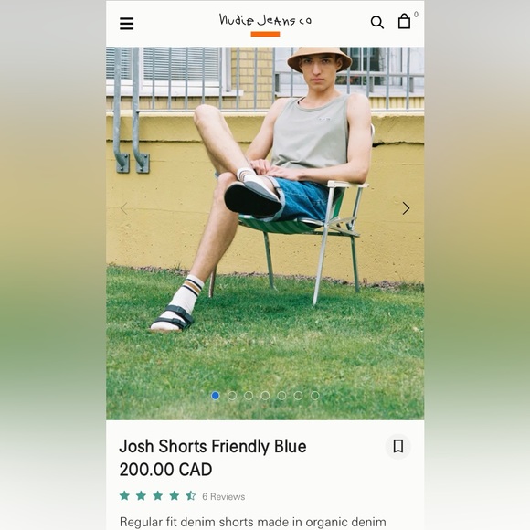 NWT Nudie Jean shorts. - Picture 2 of 7